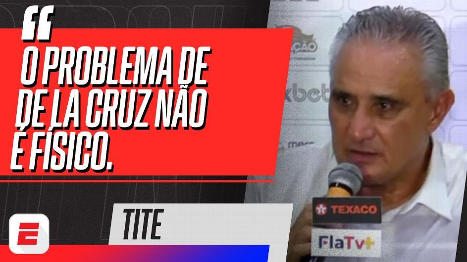 Flamengo confirma que De La Cruz sofreu trauma no joelho, e Tite explica situação do meia: 'Já estava sentindo no intervalo'