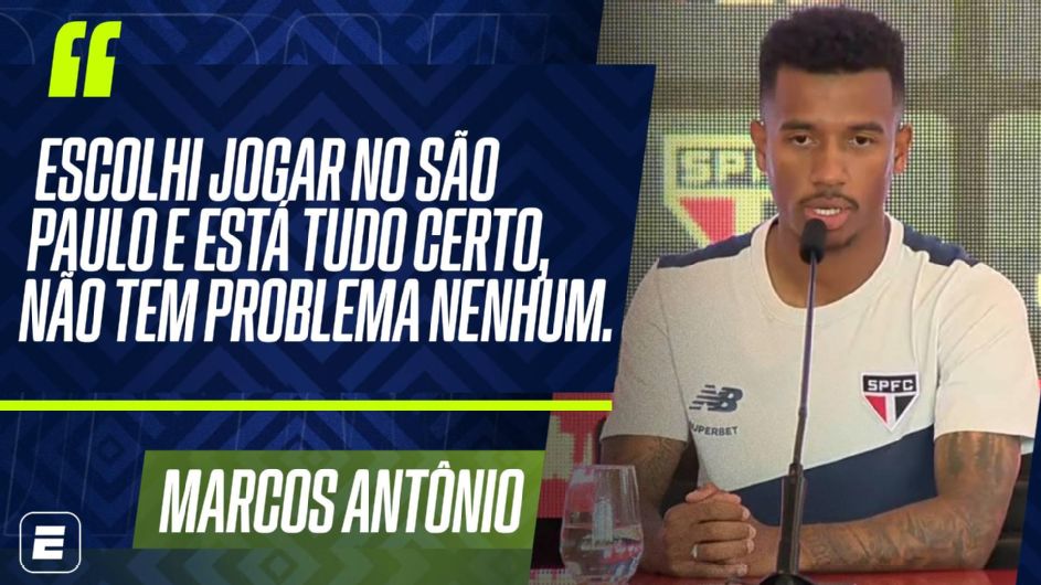 Apresentado, Marcos Antônio dá resposta inusitada ao ser perguntado por que escolheu São Paulo e não o Flamengo