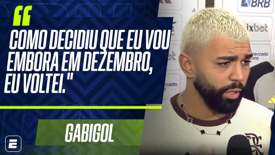 Gafe? Gabigol fala em chance de renovar com Flamengo, mas diz: 'Como decidiu que eu vou embora em dezembro, eu voltei'