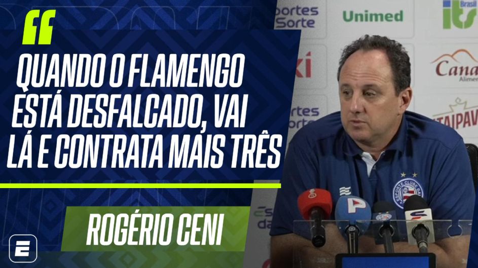 Ceni 'cutuca' Flamengo antes de duelo pela Copa do Brasil: 'Quando está desfalcado, contrata mais três'