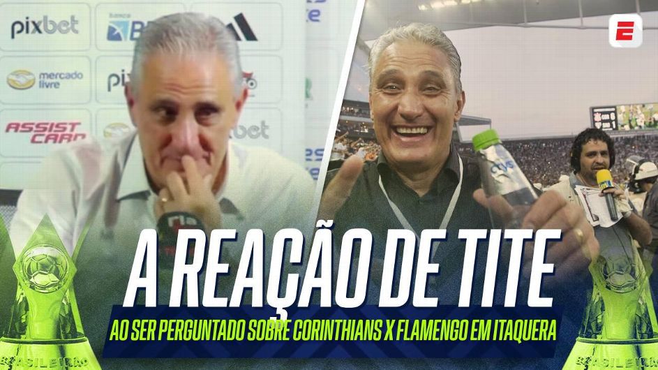 A reação de Tite no Flamengo ao ser perguntado sobre enfrentar o Corinthians em Itaquera