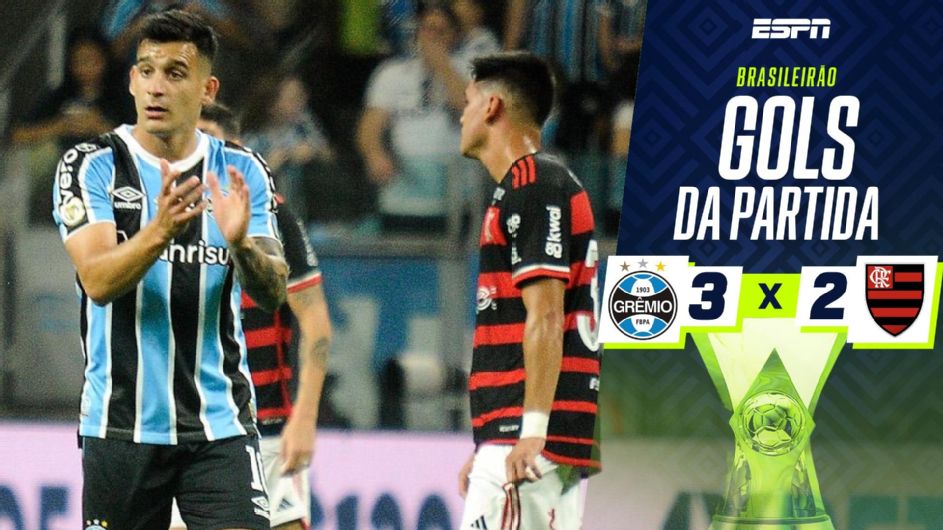 Grêmio leva susto no fim, mas bate o Flamengo, sobe no Brasileirão e se afasta do Z-4