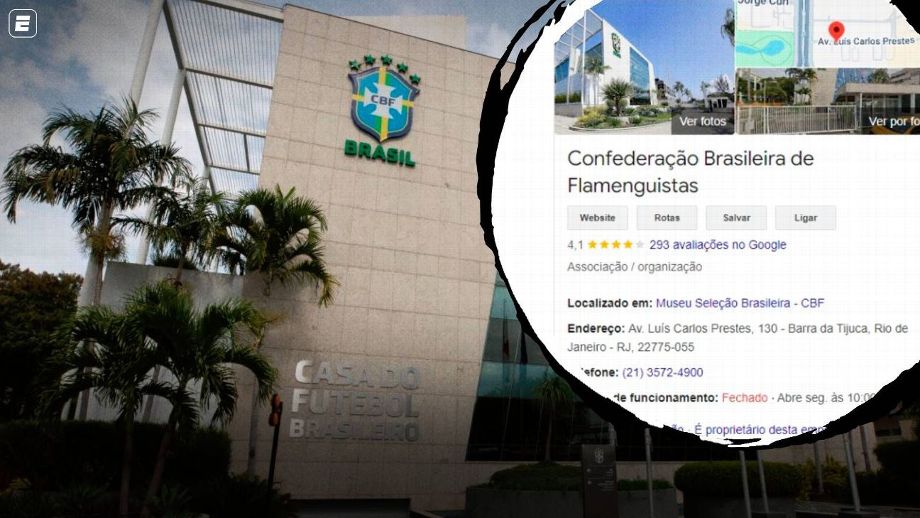 'Confederação Brasileira de Flamenguistas': torcedores 'mudam' nome da CBF no Google em meio a polêmica