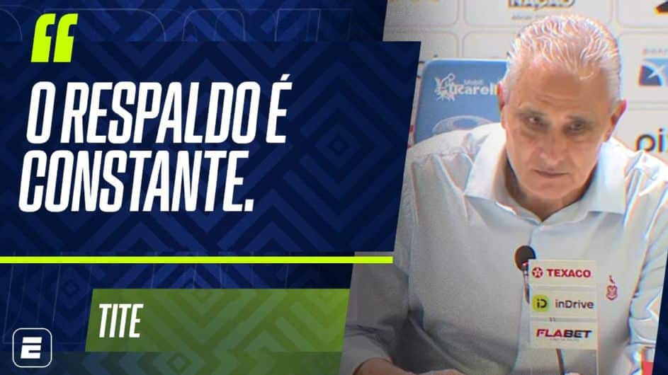 Tite se vê respaldado a faz promessa a repórter sobre avaliação do trabalho no Flamengo: 'Guarda essa pergunta'