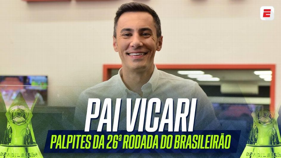 Botafogo segue líder? Corinthians deixa zona de rebaixamento? Os palpites do 'Pai Vicari' na rodada 26 do Brasileirão