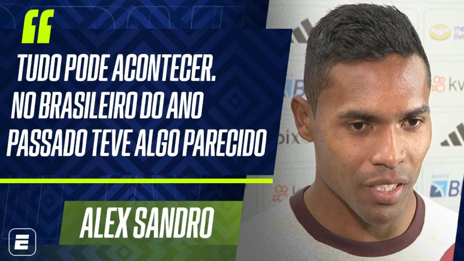 Alex Sandro usa conquista do Palmeiras sobre o Botafogo ao ser questionado sobre chances do Flamengo no Brasileirão