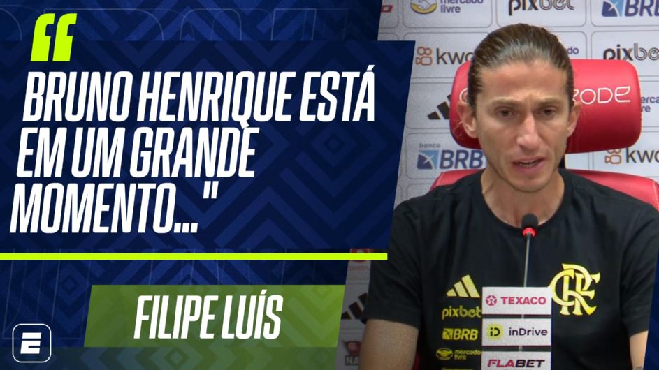 Filipe Luís sai em defesa de jovem do Flamengo e lamenta tropeço no Inter: 'Nunca comemoramos empate'