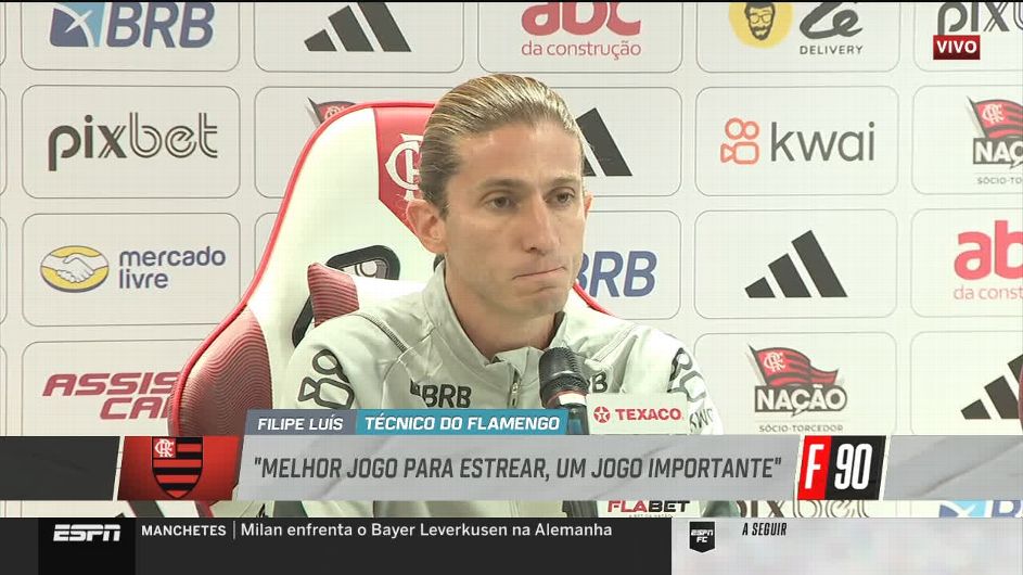 Filipe Luís promete 'fazer diferente' pós-Tite no Flamengo e cobra postura firme: 'Quero time que pressione e seja incômodo ao rival'