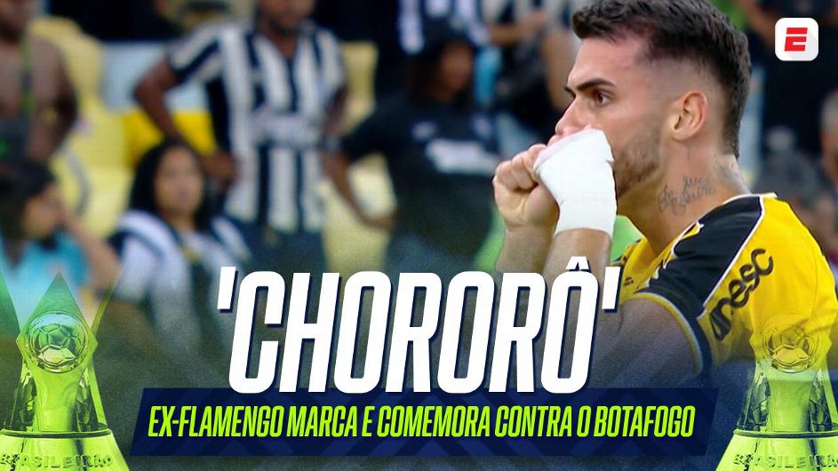 Ex-Flamengo, Vizeu tem noite de 'carrasco' sobre o Botafogo e comemora 'à la chororô': 'Aqui é minha casa'