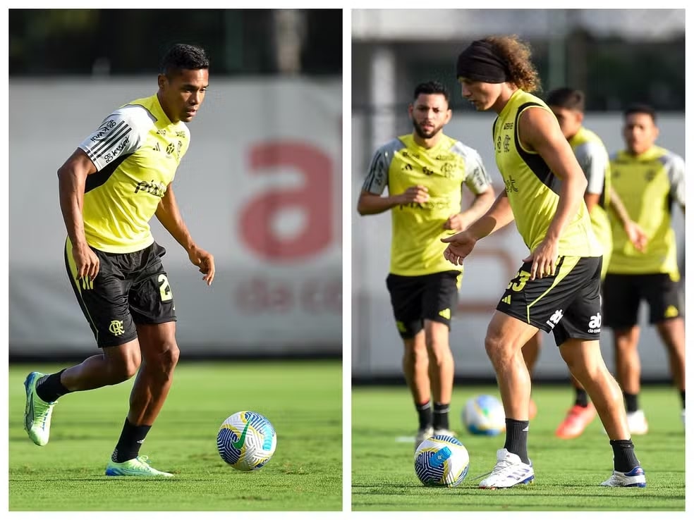 Boa notícia - Alex Sandro treina com o grupo e deve reforçar o Flamengo contra o Atlético-MG