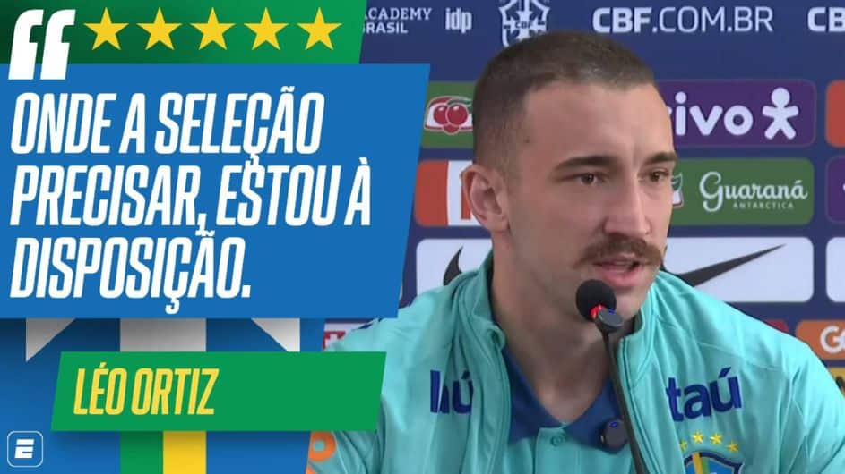 Zagueiro ou volante? Léo Ortiz diz onde se vê na seleção e como experiência no Flamengo pode ajudar Dorival