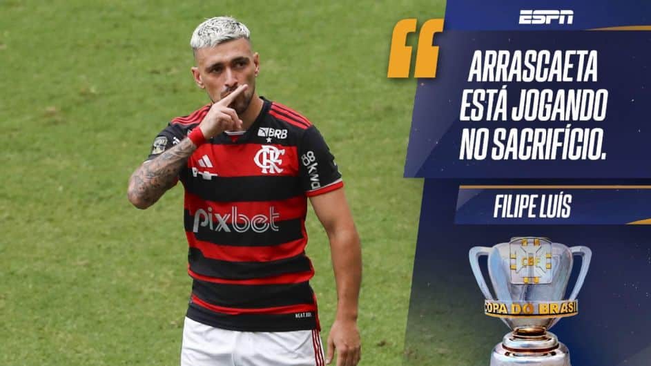 Filipe Luís vê Gerson com 'DNA privilegiado' no Flamengo e lamenta por Arrascaeta: 'Desde que cheguei, joga no sacrifício'