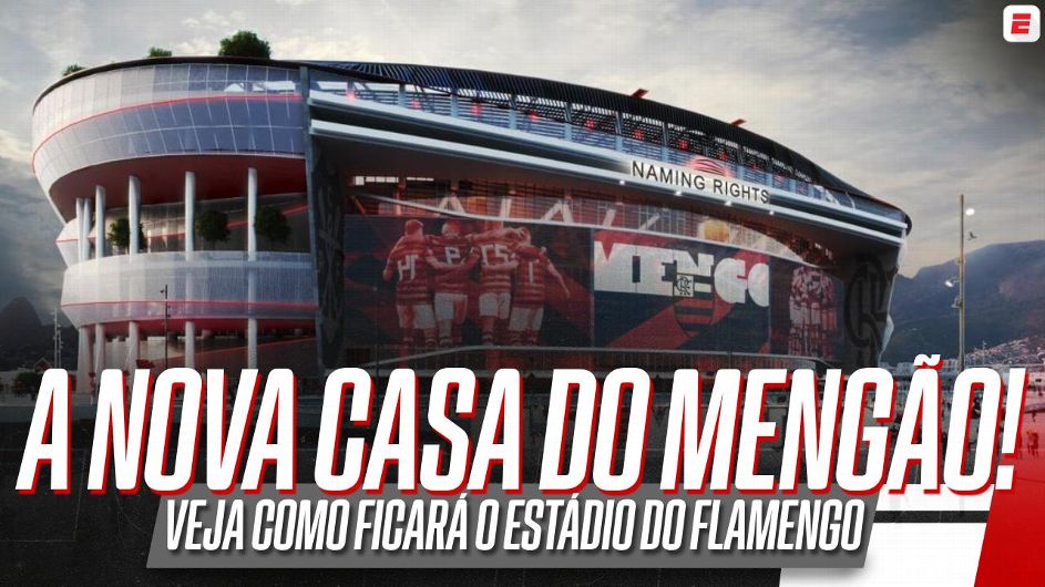 Flamengo apresenta projeto de estádio a sócios com custo de R$ 2 bilhões e altura imponente