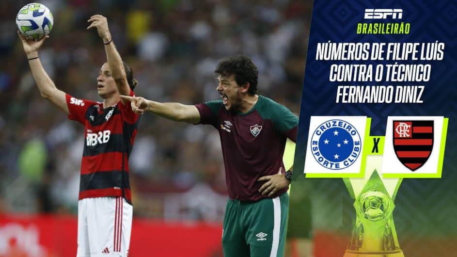 De 'premonição' a 'se não se preparar, vai passar vergonha': o reencontro de Filipe Luís com Diniz em Cruzeiro x Flamengo