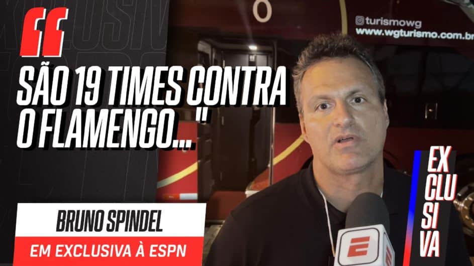 Spindel vê '19 clubes contra o Flamengo' e ironiza fala de Textor sobre 'chutar o rival': 'A gente se preocupa em conquistar títulos'