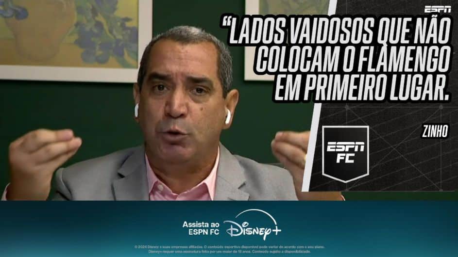 Zinho detona diretoria do Flamengo e estafe de Gabigol: 'Guerra de vaidade. Estão desrespeitando a torcida'