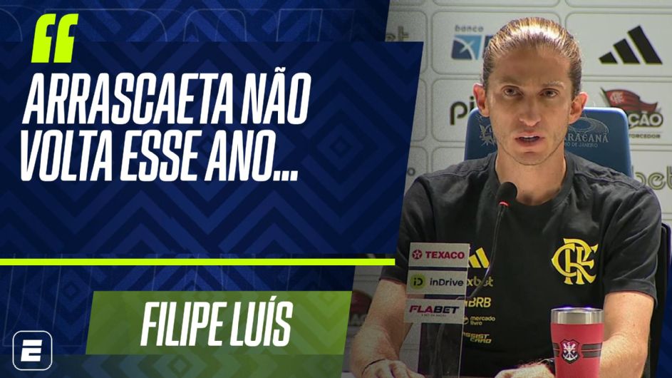 Filipe Luís diz que Arrascaeta só volta ao Flamengo em 2025 e liga alerta por cirurgia: 'Tem que ter muito cuidado'